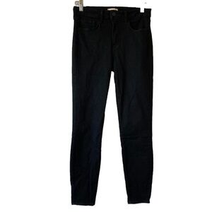 L'agence Margot High Rise Skinny Stretch Jeans In Black Noir Size 27